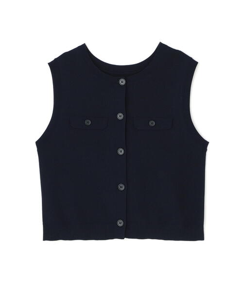 N.（N. Natural Beauty Basic）（エヌエヌナチュラルビューティーベーシック）の「総針コンパクトニットジレ（ベスト・レディース・オフホワイト/グリーン/ネイビー・MEDIUM）」の16枚目の写真