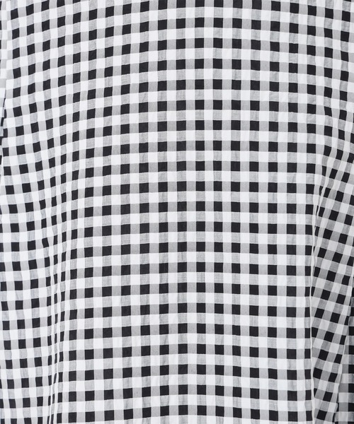MISCH MASCH（ミッシュマッシュ）の「フレアスリーブギンガムチェックワンピース（ワンピース・レディース・ホワイト/ブラック×ホワイト・S/M）」の15枚目の写真