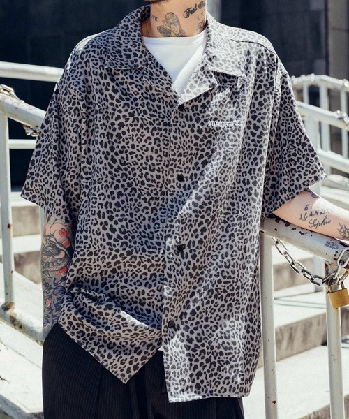 Subciety(TuTGeB)Leopard rayon shirt(Vc/uEX)