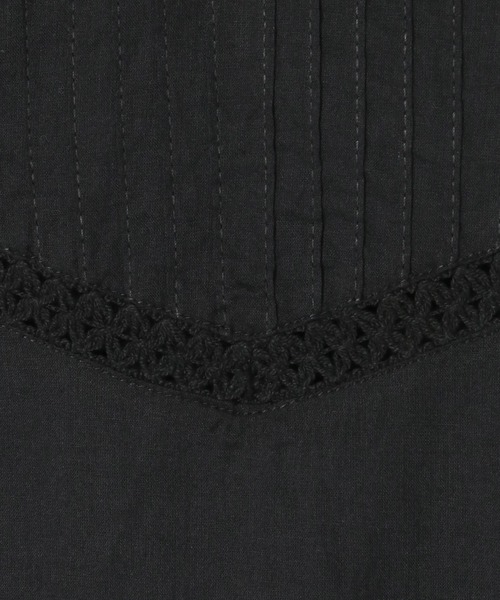 notch.（ノッチ）の「【 notch. by KR 】インド綿　シアー/レース切替ルーズボイルワンピース（ワンピース・レディース・ネイビー/オフホワイト/ブルー/ブラック・M/TM）」の10枚目の写真