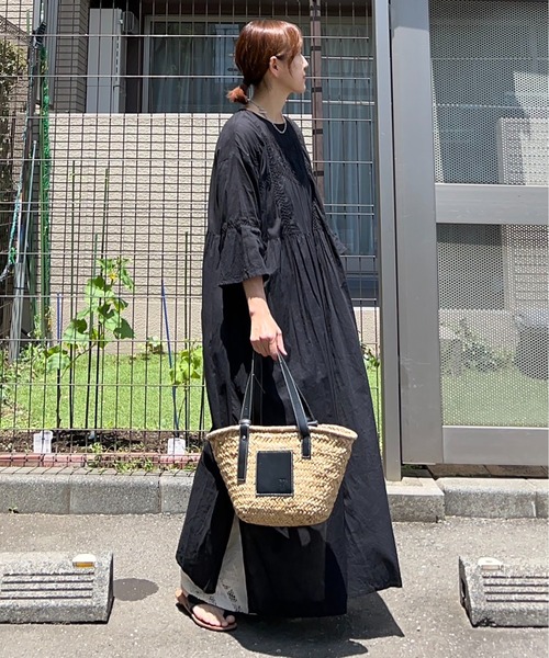 セール】【 notch. by KR 】インド綿 シアー/レース切替ルーズボイル