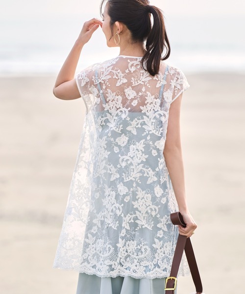 ルイルエブティック RUIRUE BOUTIQUE レースジレ＆フレアキャミワンピースセットアップ （ブラック） ルイルエブティック RUIRUE BOUTIQUE レースジレ＆フレアキャミ