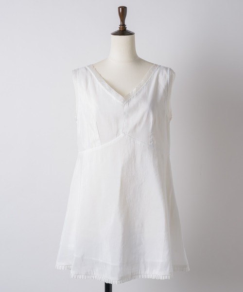 GIUNON（ジウノン）の「hem sheer pleated dress / ヘムシアープリーツドレス（ワンピース・レディース・ブルー/ブラック/ホワイト・FREE）」の22枚目の写真