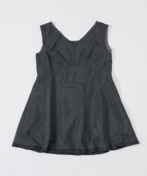 hem sheer pleated dress / ヘムシアープリーツドレス