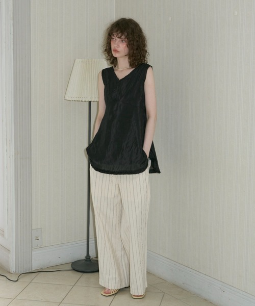 hem sheer pleated dress / ヘムシアープリーツドレス