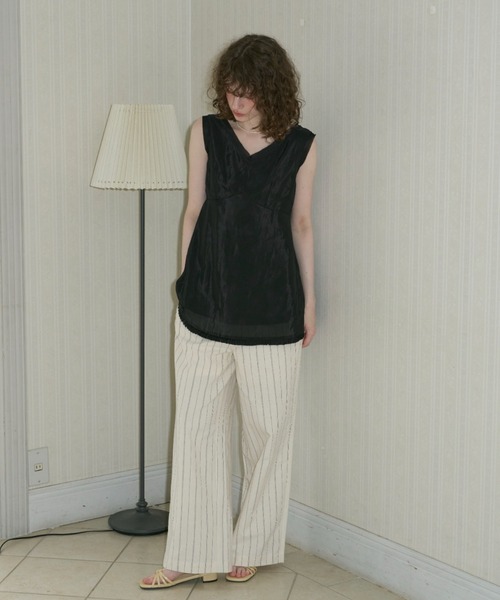 hem sheer pleated dress / ヘムシアープリーツドレス