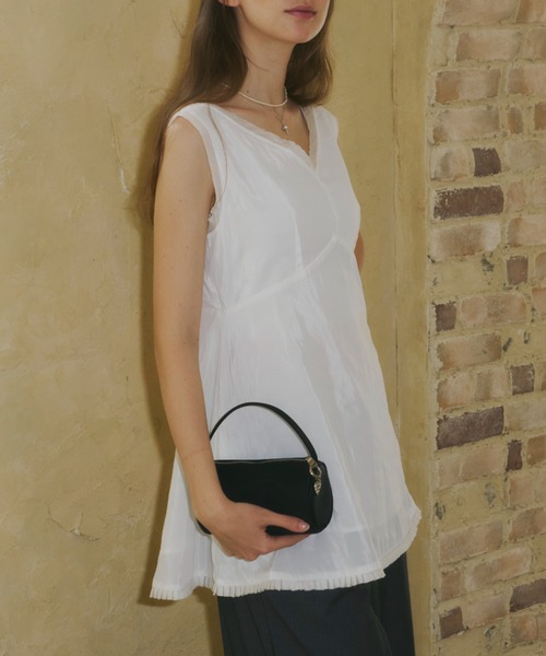 hem sheer pleated dress / ヘムシアープリーツドレス