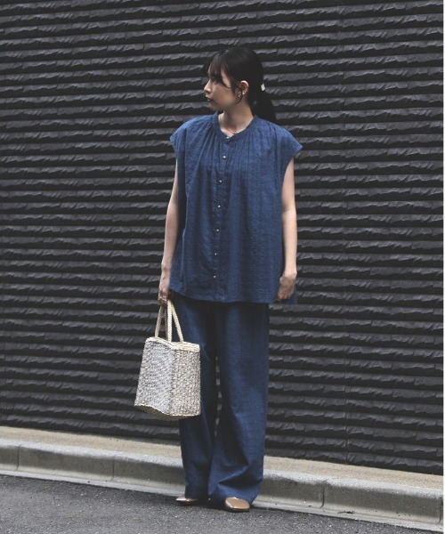 Right-on(ライトオン)の「Other(ソノタ)【レディース】「インド刺繍」ワイドパンツ(その他パンツ・レディース・ブルー/ダークグレー・L/M)」の7枚目の写真