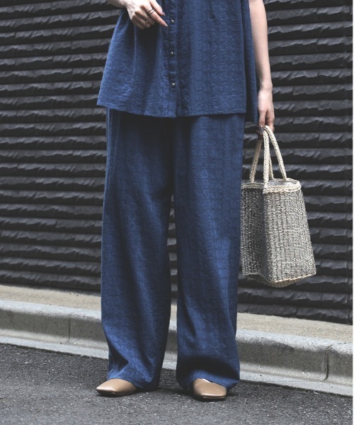 Right-on(ライトオン)の「Other(ソノタ)【レディース】「インド刺繍」ワイドパンツ(その他パンツ・レディース・ブルー/ダークグレー・L/M)」の8枚目の写真