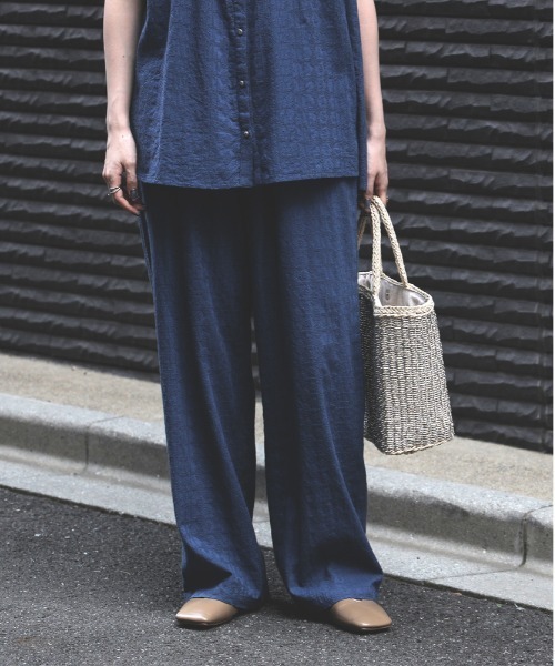 Right-on(ライトオン)の「Other(ソノタ)【レディース】「インド刺繍」ワイドパンツ(その他パンツ・レディース・ブルー/ダークグレー・L/M)」の9枚目の写真
