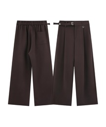 aimoha | 調節ベルト付きワイドタックスラックスパンツ(スラックス)