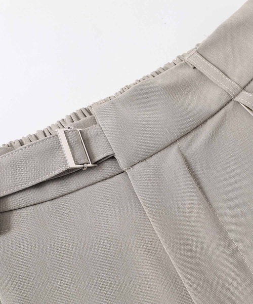 aimoha（アイモハ）の「調節ベルト付きワイドタックスラックスパンツ（スラックス・メンズ・ライトベージュ/チョコ/ブラック・MEDIUM/LARGE）」の7枚目の写真