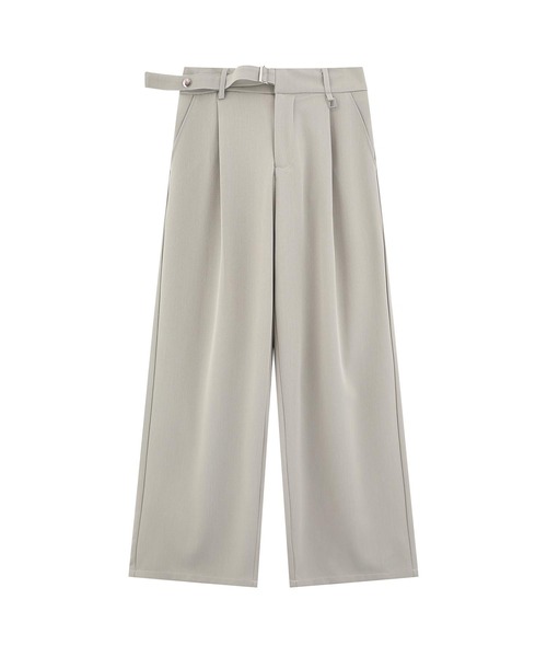 aimoha（アイモハ）の「調節ベルト付きワイドタックスラックスパンツ（スラックス・メンズ・ライトベージュ/チョコ/ブラック・MEDIUM/LARGE）」の13枚目の写真