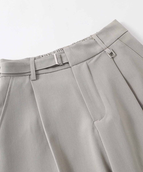 aimoha（アイモハ）の「調節ベルト付きワイドタックスラックスパンツ（スラックス・メンズ・ライトベージュ/チョコ/ブラック・MEDIUM/LARGE）」の4枚目の写真