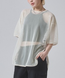 メッシュビックシルエットTシャツ