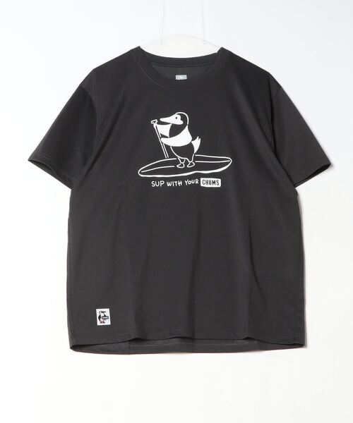 CHUMS(チャムス)の「CHUMS/チャムス 半袖Tシャツ フロントプリント UVケア 速乾 CH01-2540(Tシャツ/カットソー・メンズ・ブラック/ライトベージュ/ホワイト/サーモンピンク・M/L/XL)」の8枚目の写真