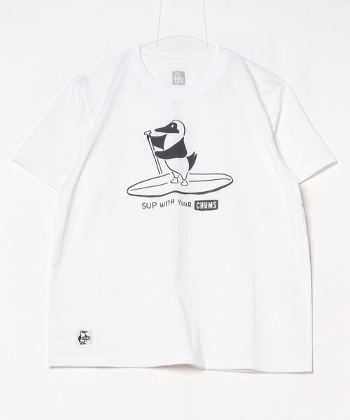 CHUMS(チャムス)の「CHUMS/チャムス 半袖Tシャツ フロントプリント UVケア 速乾 CH01-2540(Tシャツ/カットソー・メンズ・ブラック/ライトベージュ/ホワイト/サーモンピンク・M/L/XL)」の7枚目の写真