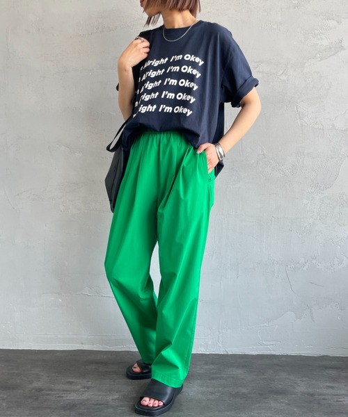 FUNG（ファング）の「[FUNG/ファング] IM ALRIGHT カットオフ プリントＴシャツ（Tシャツ/カットソー・レディース・ネイビー・M）」の13枚目の写真