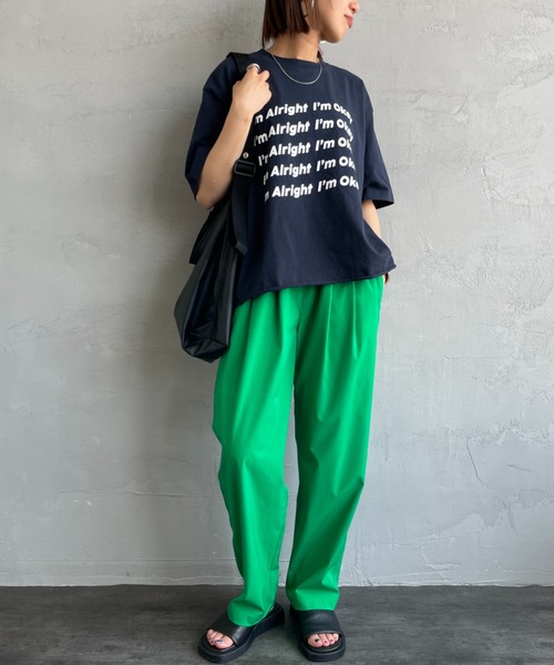 FUNG（ファング）の「[FUNG/ファング] IM ALRIGHT カットオフ プリントＴシャツ（Tシャツ/カットソー・レディース・ネイビー・M）」の8枚目の写真