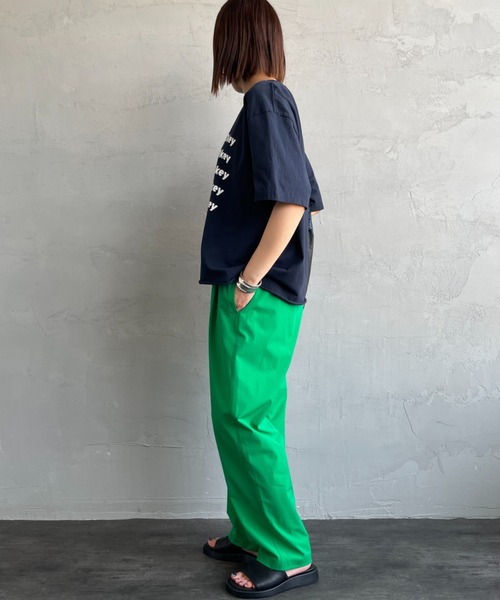 FUNG（ファング）の「[FUNG/ファング] IM ALRIGHT カットオフ プリントＴシャツ（Tシャツ/カットソー・レディース・ネイビー・M）」の9枚目の写真