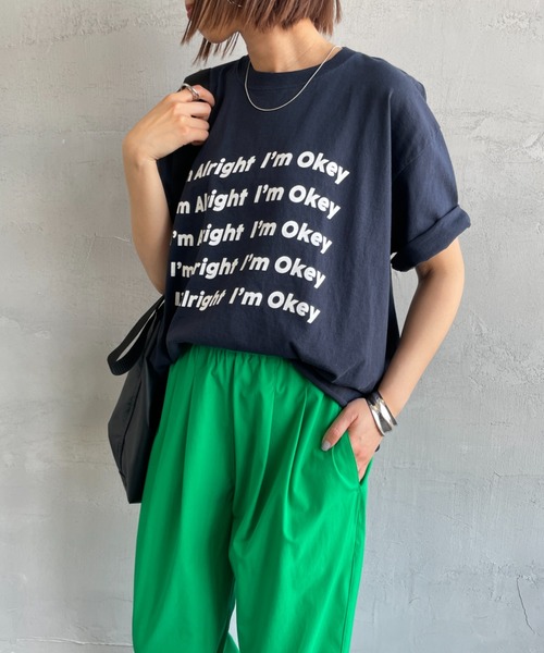 FUNG（ファング）の「[FUNG/ファング] IM ALRIGHT カットオフ プリントＴシャツ（Tシャツ/カットソー・レディース・ネイビー・M）」の11枚目の写真