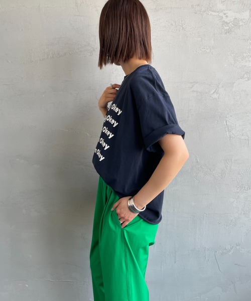 FUNG（ファング）の「[FUNG/ファング] IM ALRIGHT カットオフ プリントＴシャツ（Tシャツ/カットソー・レディース・ネイビー・M）」の12枚目の写真