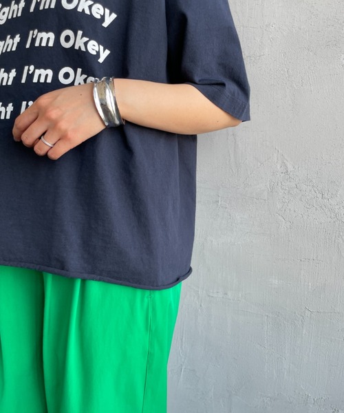 FUNG（ファング）の「[FUNG/ファング] IM ALRIGHT カットオフ プリントＴシャツ（Tシャツ/カットソー・レディース・ネイビー・M）」の16枚目の写真