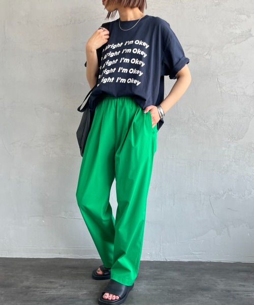 FUNG（ファング）の「[FUNG/ファング] IM ALRIGHT カットオフ プリントＴシャツ（Tシャツ/カットソー・レディース・ネイビー・M）」の3枚目の写真