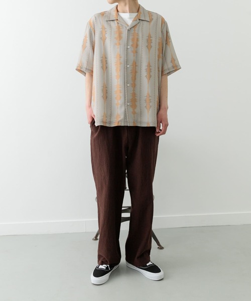 ITEMS URBANRESEARCH（アイテムズ アーバンリサーチ）の「デジタルストライププリント半袖シャツ（シャツ/ブラウス・メンズ・グレー/モカ/ブラック・LARGE/MEDIUM）」の10枚目の写真