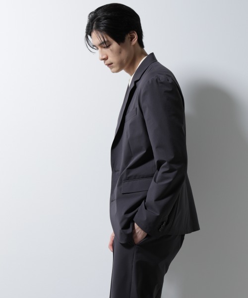 NANO universe（ナノユニバース）の「「N JACKET BASIC」ダントツオチール防汚テックストレッチジャケット(セットアップ可)（テーラードジャケット・メンズ・ネイビー/チャコール・S/M/L）」の4枚目の写真