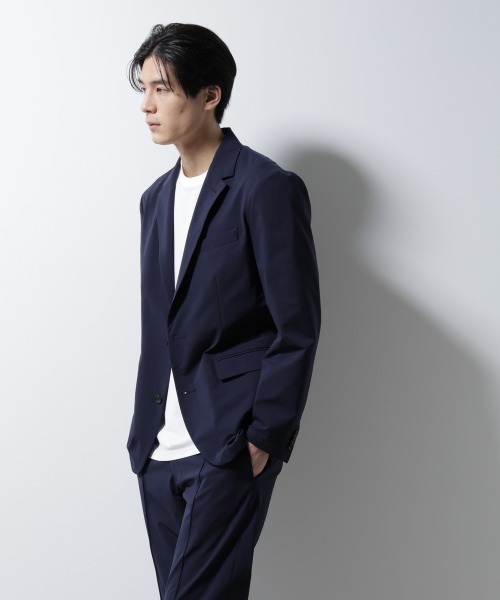 NANO universe（ナノユニバース）の「「N JACKET BASIC」ダントツオチール防汚テックストレッチジャケット(セットアップ可)（テーラードジャケット・メンズ・ネイビー/チャコール・S/M/L）」の12枚目の写真