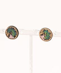 【欧州航路】チェコガラスボタン モナミピアス