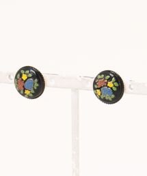 【欧州航路】チェコガラスボタン モナミピアス
