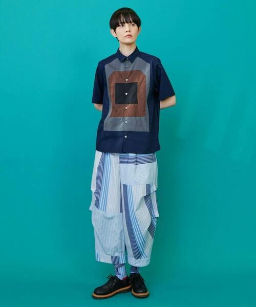 FRAPBOIS（フラボア）の「ターゲットシャツ（シャツ/ブラウス・レディース・ネイビー/ライム・1/2）」の16枚目の写真