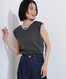 N.(N. Natural Beauty Basic) | フレンチスリーブラメカットソー(Tシャツ/カットソー)