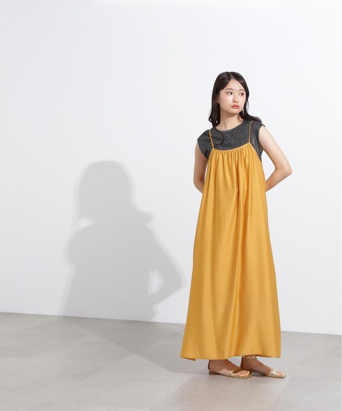 N.(N. Natural Beauty Basic)(エヌエヌナチュラルビューティーベーシック)の「フレンチスリーブラメカットソー(Tシャツ/カットソー・レディース・ライトグリーン/ブラック/グレー・MEDIUM)」の6枚目の写真