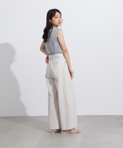 N.(N. Natural Beauty Basic)(エヌエヌナチュラルビューティーベーシック)の「フレンチスリーブラメカットソー(Tシャツ/カットソー・レディース・ライトグリーン/ブラック/グレー・MEDIUM)」の18枚目の写真