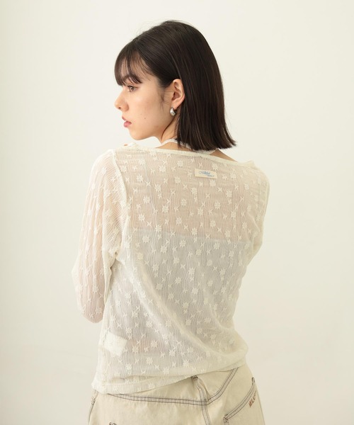 MILKFED.（ミルクフェド）の「LACE L/S TOP（Tシャツ/カットソー・レディース・オフホワイト/ブラック・ONE SIZE）」の11枚目の写真