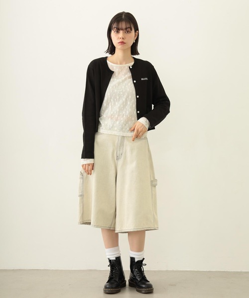 MILKFED.（ミルクフェド）の「LACE L/S TOP（Tシャツ/カットソー・レディース・オフホワイト/ブラック・ONE SIZE）」の19枚目の写真