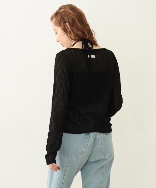 MILKFED.（ミルクフェド）の「LACE L/S TOP（Tシャツ/カットソー・レディース・オフホワイト/ブラック・ONE SIZE）」の21枚目の写真
