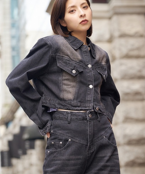 DURAS(デュラス)の「デニムJK&パンツ2点セットアップ(セットアップ・レディース・キャメル/グリーン/ブラック・SMALL/MEDIUM)」の7枚目の写真