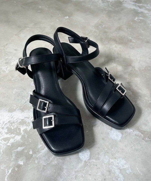 archives（アルシーヴ）の「ストームベルトサンダル（サンダル・レディース・ブラック/シルバーグレー・LARGE/MEDIUM）」の2枚目の写真