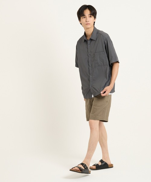 coca(coca)(コカ)の「ライトワッシャーナイロン半袖シャツ(シャツ/ブラウス・メンズ・チャコール/ブラウン・M/L/XL)」の11枚目の写真