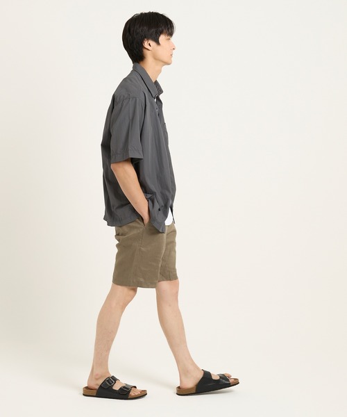 coca(coca)(コカ)の「ライトワッシャーナイロン半袖シャツ(シャツ/ブラウス・メンズ・チャコール/ブラウン・M/L/XL)」の12枚目の写真