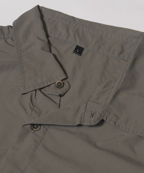 coca(coca)(コカ)の「ライトワッシャーナイロン半袖シャツ(シャツ/ブラウス・メンズ・チャコール/ブラウン・M/L/XL)」の14枚目の写真