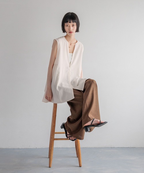 LOWRYS FARM(ローリーズファーム)の「バスケットベスト(その他アウター・レディース・チャコールグレー/アイボリー/ベージュ/ブラウン・FREE)」の14枚目の写真