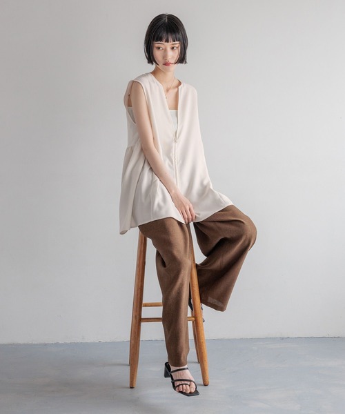 LOWRYS FARM(ローリーズファーム)の「バスケットベスト(その他アウター・レディース・チャコールグレー/アイボリー/ベージュ/ブラウン・FREE)」の13枚目の写真