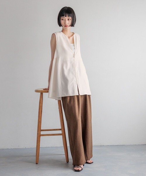 LOWRYS FARM(ローリーズファーム)の「バスケットベスト(その他アウター・レディース・チャコールグレー/アイボリー/ベージュ/ブラウン・FREE)」の12枚目の写真