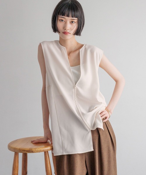 LOWRYS FARM(ローリーズファーム)の「バスケットベスト(その他アウター・レディース・チャコールグレー/アイボリー/ベージュ/ブラウン・FREE)」の11枚目の写真