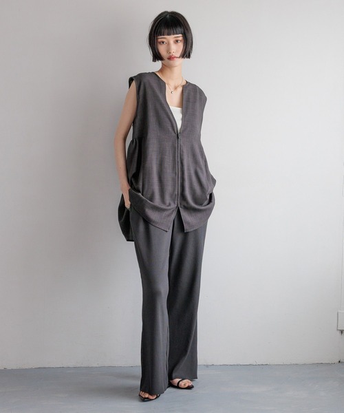 LOWRYS FARM(ローリーズファーム)の「バスケットベスト(その他アウター・レディース・チャコールグレー/アイボリー/ベージュ/ブラウン・FREE)」の9枚目の写真